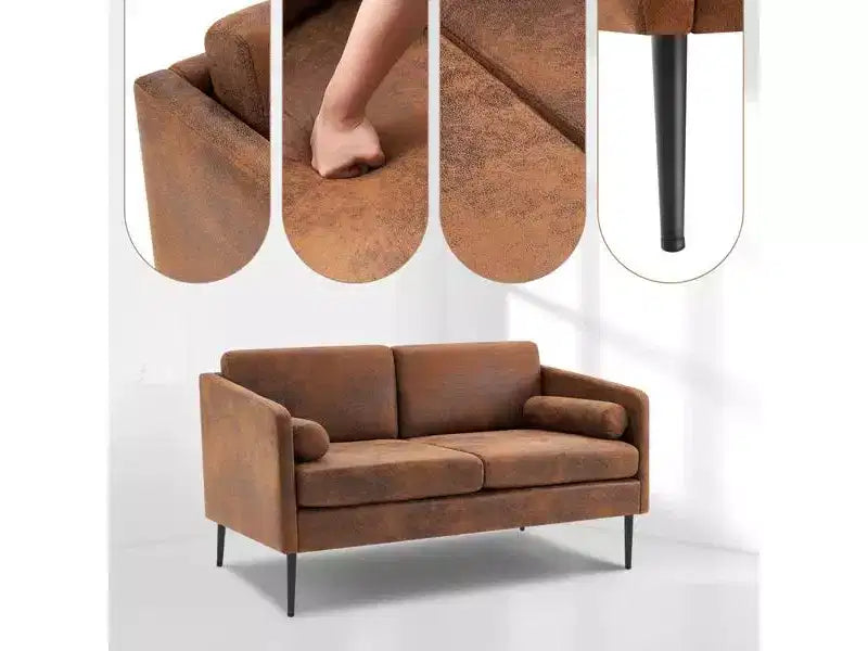Canapé à accoudoirs carrés de 51,97 pouces
