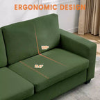 Canapé moderne 2 places, canapé-lit oversize en velours côtelé avec housse lavable, assise profonde avec accoudoirs larges, canapé nuage confortable pour salon, chambre, bureau