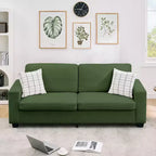 Canapé moderne 2 places, canapé-lit oversize en velours côtelé avec housse lavable, assise profonde avec accoudoirs larges, canapé nuage confortable pour salon, chambre, bureau