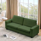 Canapé moderne 2 places, canapé-lit oversize en velours côtelé avec housse lavable, assise profonde avec accoudoirs larges, canapé nuage confortable pour salon, chambre, bureau