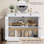 Buffet de salle à manger 35, meuble de bar à café d'appoint avec porte vitrée et tiroir, console d'entrée, buffet de rangement