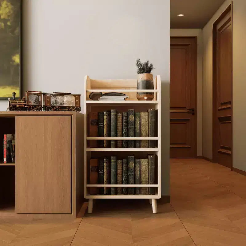 Étagère en bois de pin massif robuste pour le salon