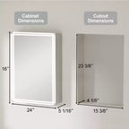 Armoire à pharmacie avec miroirs et lumières, armoire de salle de bain avec 3 modes d'éclairage, anti-buée, intensité variable, fonction mémoire, prise de courant, argent