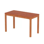 Table à manger en bois naturel avec 2 tiroirs de rangement, surface spacieuse, rangement organisé pour couverts, indispensable pour la cuisine et la salle à manger