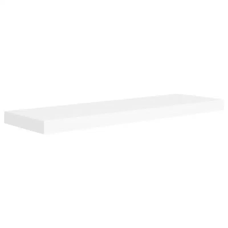 Étagère murale nid d'abeille blanche MDF, métal 80 x 23,5 x 4 cm