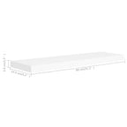 Étagère murale nid d'abeille blanche MDF, métal 80 x 23,5 x 4 cm