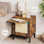 Table de chevet en rotin, table de chevet avec tiroir décoratif en rotin et poignées en laiton, table de chevet bohème, tables d'appoint avec étagère de rangement pour chambre à coucher