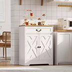 GustoWave Farmhouse Storage Cabinet, Kitchen Buffet Sideboard with Drawer and Adjustable Shelf
