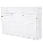 Lit escamotable mural Twin XL Murphy Bed avec étagères de rangement, lit armoire pliant avec bureau, éclairage LED et station de recharge USB