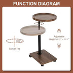 Table d'appoint mobile, Bureau d'écriture portable et sur pied pour la maison et la chambre à coucher