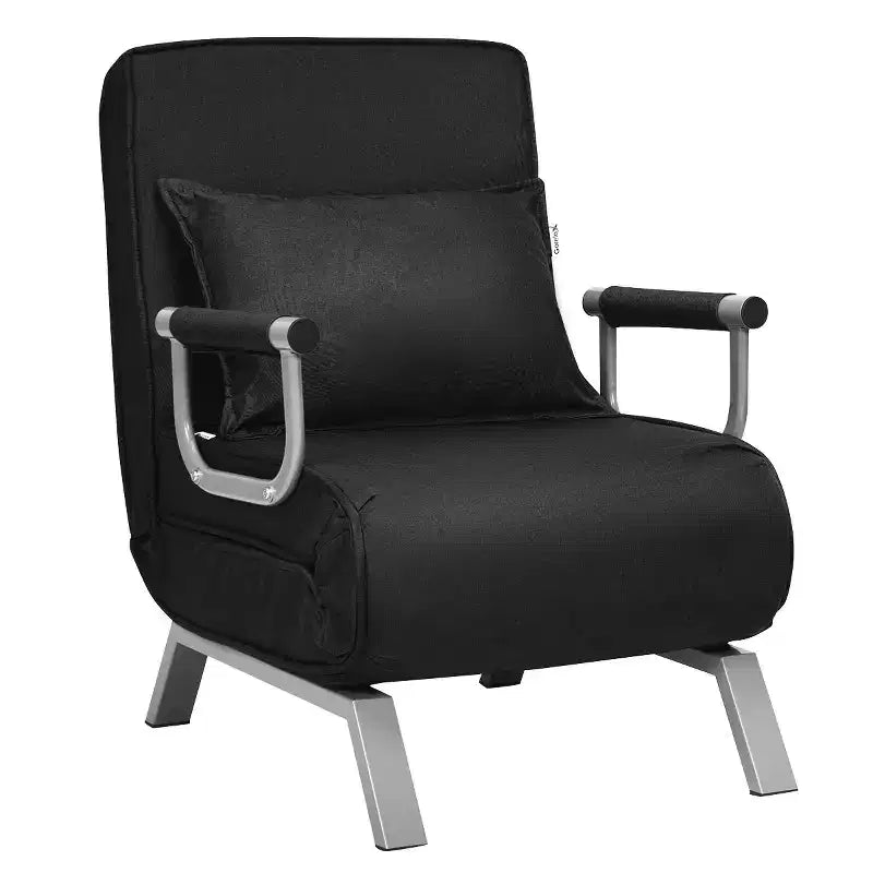 Costway Sofa Bed Folding Arm Chair Sleeper 5 Position Recliner Full Padded Lounger Couch