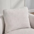Fauteuil club moderne pivotant rond de 30 W, Fauteuil de salon avec oreiller, Fauteuil club rembourré en chenille pour salon, chambre, balcon