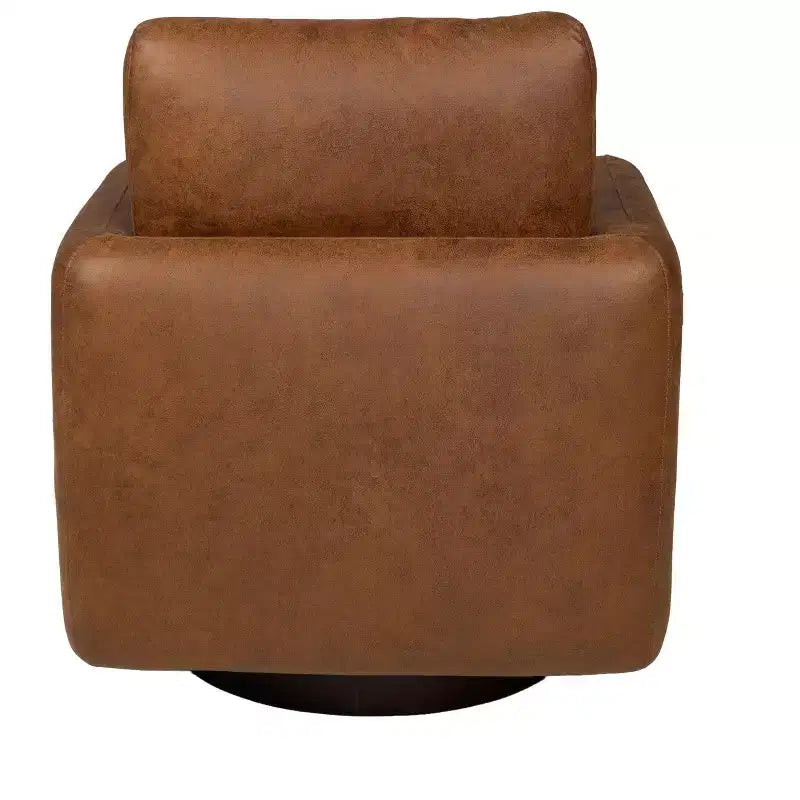 Fauteuil pivotant, fauteuil de salon avec coussin de dossier, revêtement en bouclé, chaise longue moderne à profil bas pour salon, coin lecture, chambre à coucher