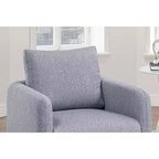 Fauteuil pivotant, fauteuil de salon avec coussin de dossier, revêtement en bouclé, chaise longue moderne à profil bas pour salon, coin lecture, chambre à coucher