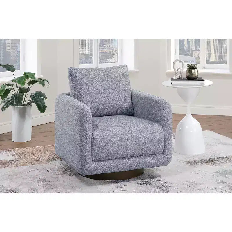 TUYOHW Swivel Accent Chair,Sofa Armchair with Back Pillow,Boucl Upholstery,Modern Low-Profile Lounge Chair for Living Room,Reading Nook,Bedroom