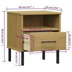 Table de chevet Armoire de rangement pour chambre Table de chevet en bois de pin massif