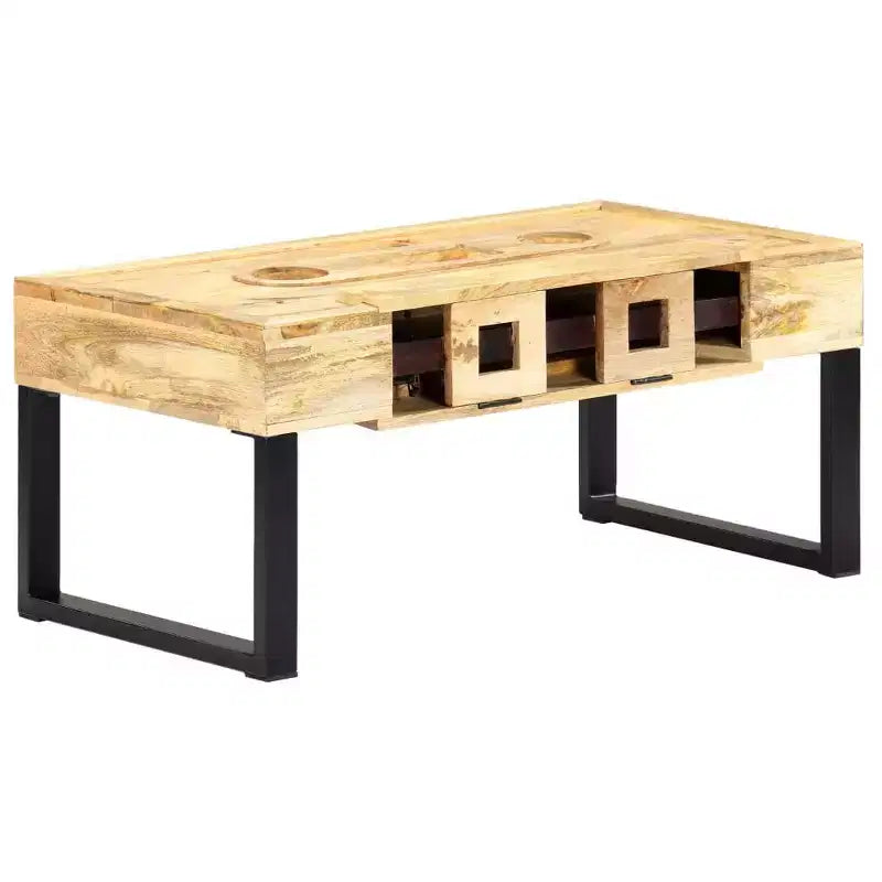vidaXL Coffee Table Cassette Style 39.4x20.5x17.7 Solid Mango Wood