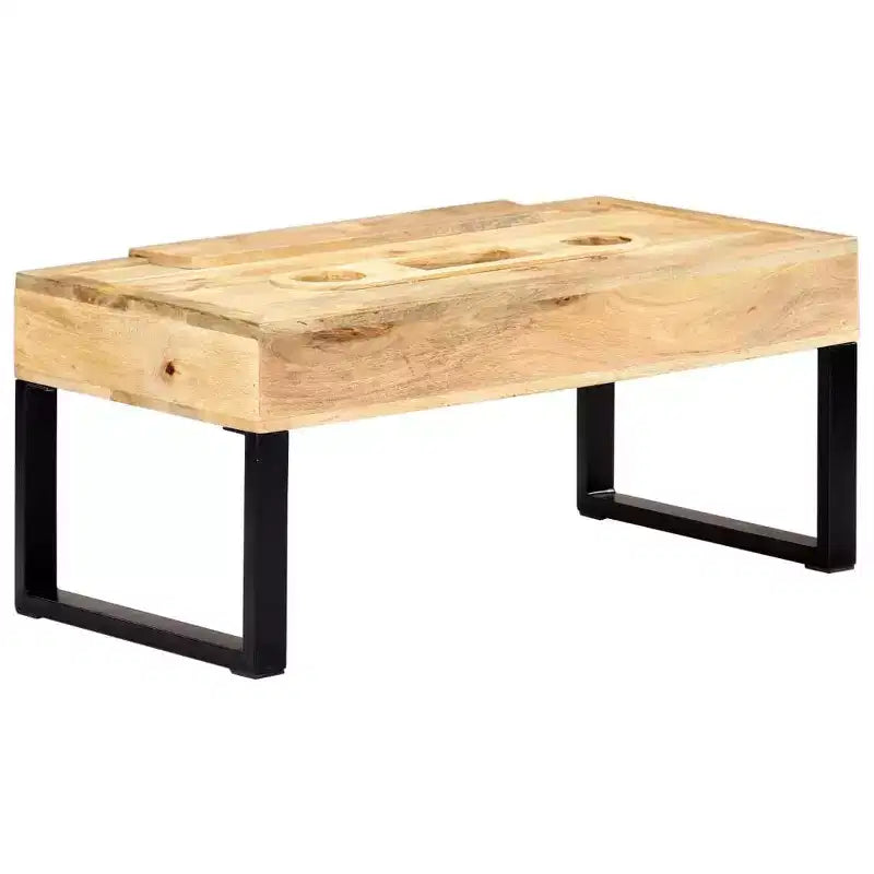 Table basse style cassette 39,4x20,5x17,7 Bois de manguier massif