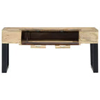 Table basse style cassette 39,4x20,5x17,7 Bois de manguier massif