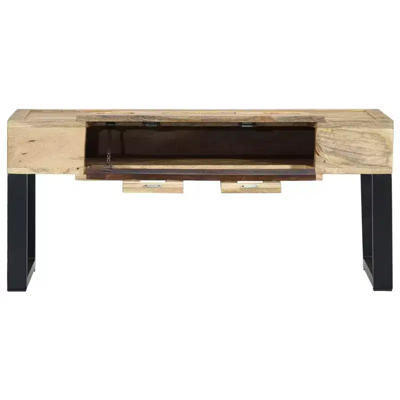 Table basse style cassette 39,4x20,5x17,7 Bois de manguier massif