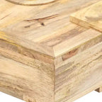 Table basse style cassette 39,4x20,5x17,7 Bois de manguier massif
