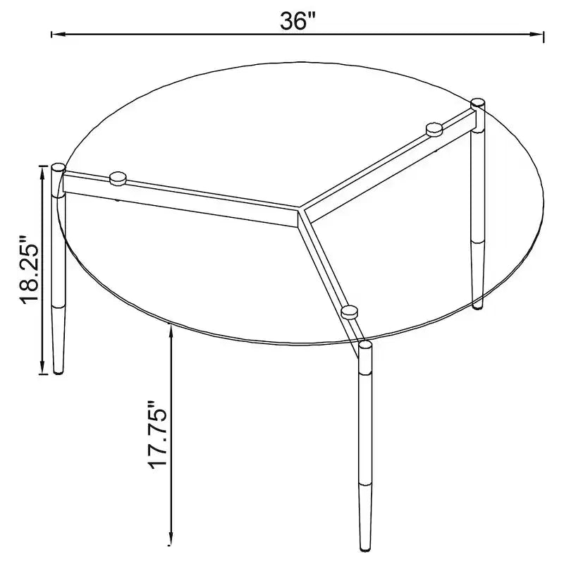Table basse Coaster Rosalie à plateau rond en verre fumé