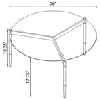 Table basse Coaster Rosalie à plateau rond en verre fumé
