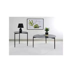 Table basse Coaster Rosalie à plateau rond en verre fumé